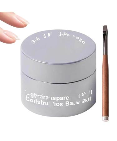 Clear Nail Gel - Soft and Smooth Textured Nail Adhesive Gel Translucent Natural Glue Easy Application and Long-Lasting Strength for Women at Home