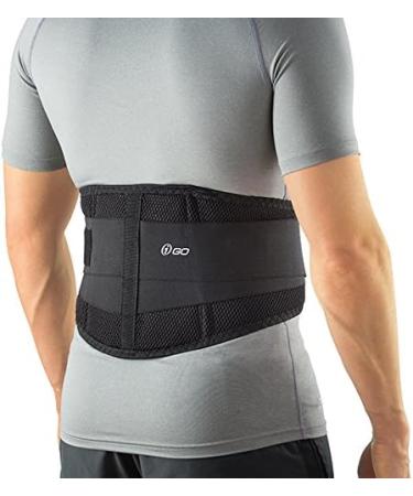 iGO Back Support - Black Small/Medium | Ergonomic Pain Relief | International Shipping Available - Buy Online on GoSupps.com