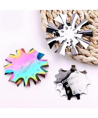 WPOND Nail Art Edge Trimmer Template - Stainless Steel Colorful French Style DIY Nail Tool for Perfect Manicures - Buy Online on GoSupps.com