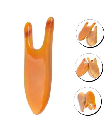 Nose Bridge Massage Board - Ox Horn Gua Sha Facial Tool | Spa & Cosmetic Scraping Board for Face | Natural Yellow Horn Massage Tools - Buy Online on GoSupps.com