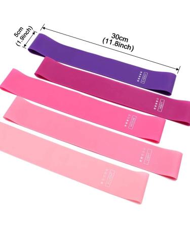 Resistance Loop Bands Set of 5 Resistance Workout Fitness Exercise Loop Bands with Five Resistance Levels for Physical Therapy Rehab Yoga Pilates and Strength Training in Gym and Home ( Pink series) - Buy Online on GoSupps.com