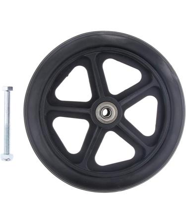 Prettyia Durable Strong Alloy Frame Wheelchair Front Castor Wheels Replacement Part Tool 5/16 inch Bearing 6 inch 7 inch 8 inch Diameter - Black 7 inch - Buy Online on GoSupps.com
