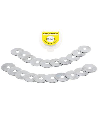 AUTOTOOLHOME 45mm Rotary Cutter Set with 9 Pack Replacement Rotary Blades  Skip Rotary Blades Pinking Rotary Blades for Sewing Fabric Leather Quilting