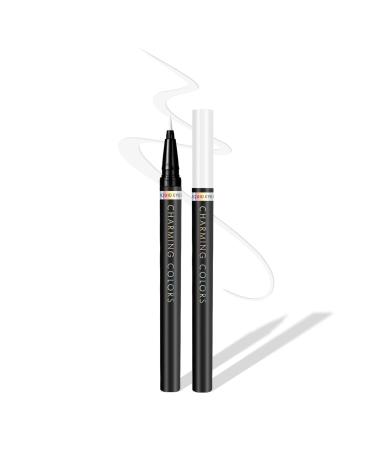 Music Flower Coloured Eyeliner Waterproof and Smudge-Proof Liquid Eyeliner Pencil Multiple Colour Options Flexible Pencil for Easy Control White