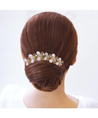 Hair Combs Slides Hair Comb Clips for Women Hair Piece Pins with Pearl Rhinestones Hair Accessory - Buy Online on GoSupps.com