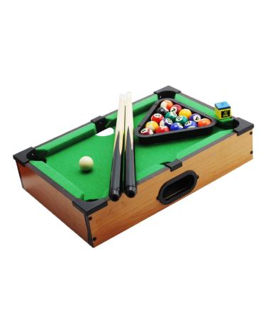 menolana Mini Pool Table & Billiard Set | Small Billiards Balls, Pool Cues, Triangle Rack, Chalk Desk Games for Travel,Friends, Office 13.7 x 9.8 x 2.75inch