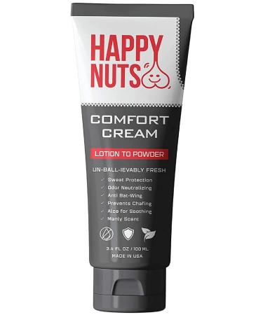 Happy Nuts Comfort Cream Ball Deodorant For Men | Anti-Chafing, Sweat Defense & Odor Control Original