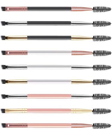 dijiusidy Eyebrow Brush Makeup Tool Foundation Face Shaping Brow Brushes Double Ended Eyeshadow Making Eyelash Tools Eyeliner White/Rose Gold - Buy Online on GoSupps.com