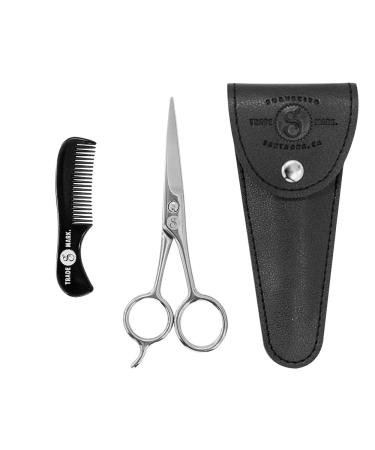 Suavecito Beard & Mustache Trimming Set Shears Comb Pouch Grooming Travel Size