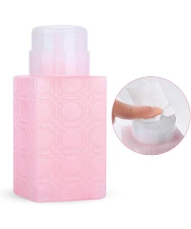 Portable Refillable Pump Dispenser Bottle Nail Art Polish Makeup Remover Lotion Container for Nail Varnish Remover & Makeup Remover Nail Art Tool (Square Pink) - Buy Online on GoSupps.com