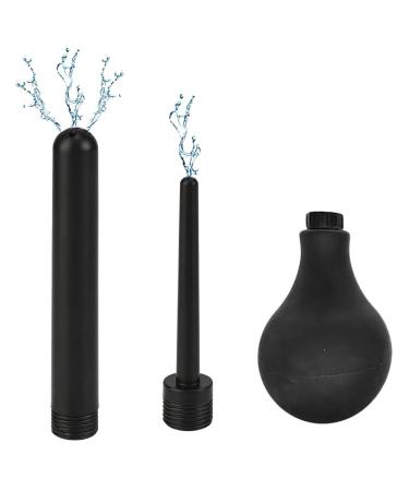 Shower Douche Enema Nozzle with Soft Enema Bulb Douche Shower Attachment for Men and Women Portable Cleaner Enema Nozzle Kit Colonic System Cleaner for Most Shower Systems ABS Black
