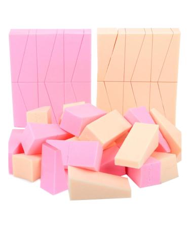 48 Make-Up Sponges Small Wedge-Shaped Smooth Application Beauty Sponge Latex-Free for Liquid Foundations Halloween Costume Festival Make-Up.
