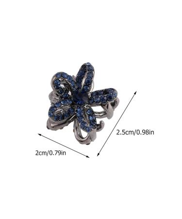 MILISTEN Mini Rhinestone Hair Claw Clips for Women Girls - 2pcs Flower Shape Non-Slip Jaw Clips - Buy Online on GoSupps.com