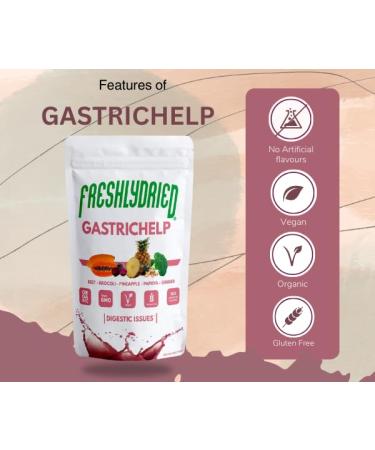 Freshlydried GastricHelp Powder - Great Ingredients for a High Fiber Healing Smoothie Like Beet Ginger Broccoli Papaya Pineapple - Vegan Friendly - 17 Servings - 6 Ounces - Buy Online on GoSupps.com