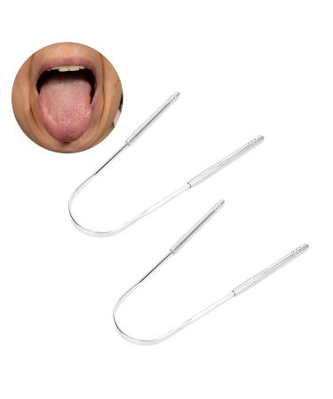 U-Shaped Tongue Scraper 2-Pack | Stainless Steel Oral Care Tool for Fresh Breath | Reusable & Easy to Clean - Buy Online on GoSupps.com