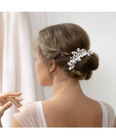 inSowni 32 Pack Silver Wedding Hair Combs & Pins Set with Rhinestone Pearls - Bridal Accessories for Women, Girls, Brides, Bridesmaids - Buy Online on GoSupps.com