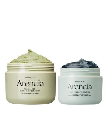 Arencia Clear Glow and Hydration Duo 2-Step Skincare Set for Dark Spot Fading Pore Cleansing and Glass Skin Radiance