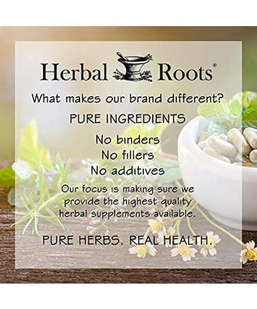 Herbal Roots Organic Black Cohosh Root 600mg - Menopause Supplements for Women - 60 Vegan Capsules - Made in USA - Buy Online on GoSupps.com