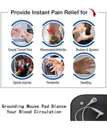 Earthing Universal Mat Earthing Grounding Computer Mouse pad & Grounding Cord for EMF Protection Pain Negative Ions Carpel Tunnel Inflammation-Medical Recommend - Buy Online on GoSupps.com