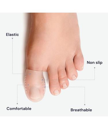 10 Pcs Big Toe Cap Breathable Toe Protector Toe Cover Sleeves with Holes Provides Relief from Missing or Ingrown Toenails Cracked Big Toe Corns Blisters Hammer Toes Toe Rubber Reduce Friction - Buy Online on GoSupps.com