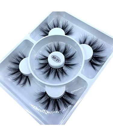 3 Pairs Natural 3D Mink False Eyelashes for Beauty | Long Makeup Extension Lashes (SD-21) - Buy Online on GoSupps.com