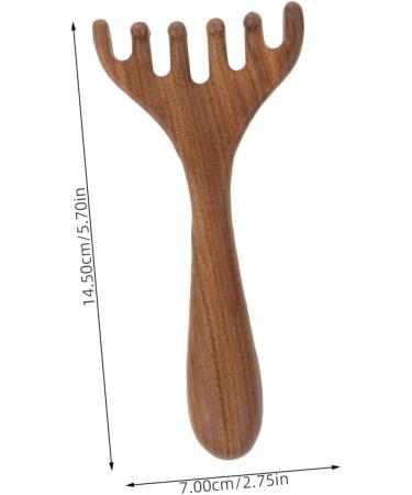 BCOATH Wooden Massage Comb - 5-Tine Body Massager for Easy Relaxation | Creative Wooden Tool for Relaxation & Scraping - Buy Online on GoSupps.com