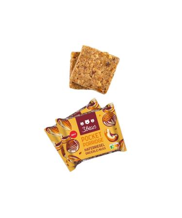 3bears Pocket Porridge Nut Bars | Vegan Cereal Bars - 26% Oats | Healthy Snack & Breakfast On-the-Go - Buy Online on GoSupps.com