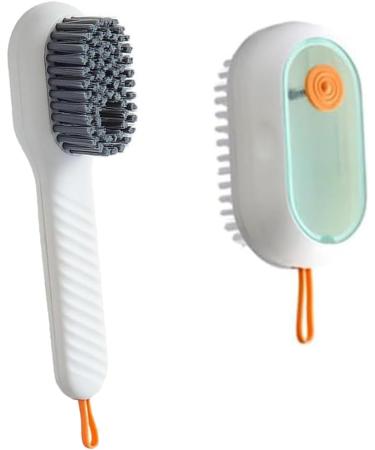 2 in 1 Multifunction Cleaning Brush New Injectable Multifunction Cleaning Brush Cleaning Brush with Soap Dispenser Shoe Washing Tool (Blue set) - Buy Online on GoSupps.com