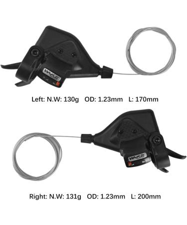 LITEONE 8 Speed Mountain Bike Shifter Set - 3x8 Thumb Gear Shifters for MTB, BMX, Road Bike - Includes Cables - 1 Pair (Right and Left) - Buy Online on GoSupps.com