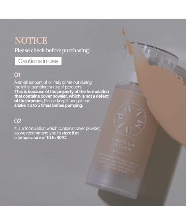 LU'PIUM Cover Prime BB Cream | Conceals Blemishes & Dark Circles | Natural Skin Tone | Lightweight Hydrating Formula | Silky Finish | 1.69 Fl Oz - Buy Online on GoSupps.com
