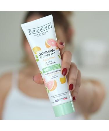 EVOLUDERM - Energizing Citrus Scrub - 150 ml - 98% Natural Origin - Vegan - Made in France - Buy Online on GoSupps.com