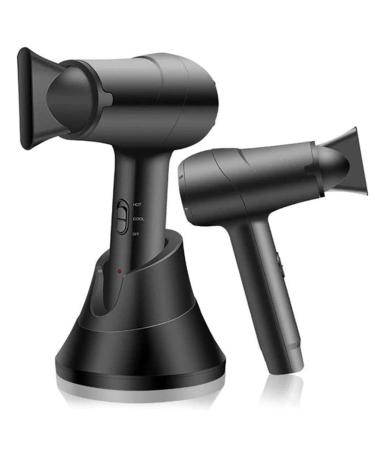 Wireless Hair Dryer Rechargeable Blow Dryer with Diffuser Portable Cordless Hair Dryer with Quick Charging Base for Home/School/Outdoor/Travel