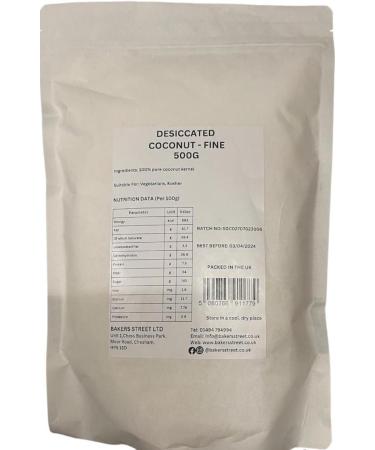 BAKERS STREET DECICATED COCONUT FINE (500g) |MADE IN SRILANKA |NATURAL DRIYED COCONUT |LAW FAT |GOOD FOR HELTH | WORLD BEST COCONUT IN SRILANKA. - Buy Online on GoSupps.com
