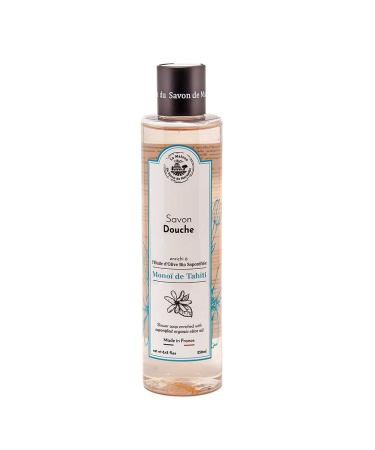 Maison du Savon de Marseille - French Shower Gel with Organic Olive Oil - Monoi Fragrance - Moisturising Body Wash - 8.45 Fl Oz