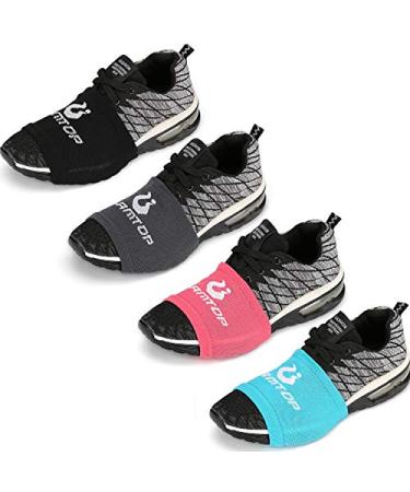 4 Pairs Dance Socks on Smooth Floors Over Sneakers,Ballet Dancers Socks for Pivots and Turns on Wood Floors Protect Knees 4 Pairs(black & Grey & Blue & Pink)