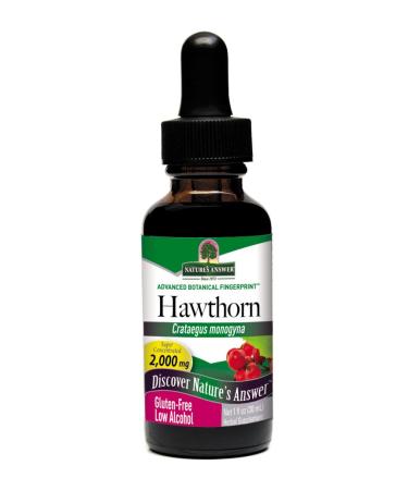 Nature's Answer Hawthorn Berry Liquid Leaf and Flower with Organic Alcohol 1-Fluid Ounce | Maintain Healthy Cholesterol Levels | Promotes Overall Heart Health