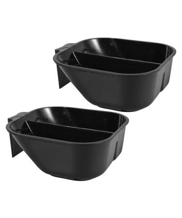 CLISPEED Bol M langeur pour Coloration Capillaire Noir 2 Pi ces Plastique Fond Stable Outil Professionnel Salon Coiffure et Usage Maison Anti-d bordement Compact L ger