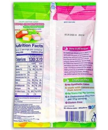 MorinagaHiChew Japanese Candy Snacks New Flavour Fantasy Mix Soda Pop Sweet Sour Mix 90g x 3bags Value Pack Individually Wrapped Pieces - Buy Online on GoSupps.com