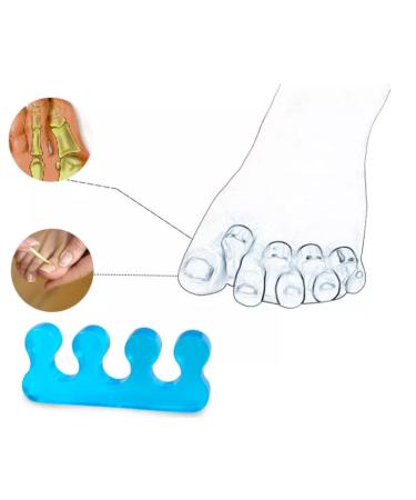 KG Blue Gel Toe Separator & Nail Polish Separator Pedicure Kit | Foot Stretcher & Spacer for Stress Relief | Bunion Corrector & Pain Relief | 2 Piece Set for Women & Men - Buy Online on GoSupps.com