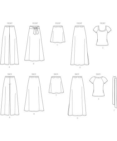 Simplicity 6762 Sewing Pattern Kit for Misses' Tops, Pants, and Skirts in Sizes XS-XL - Buy Online on GoSupps.com