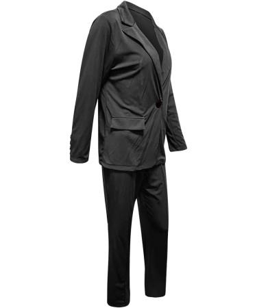 Women 2024 Business 2 Pieces Outfits Set Blazer Jacket and Pant Double Breasted Formal Casual Suit Sets 2185-sasnx-1-black S - Buy Online on GoSupps.com