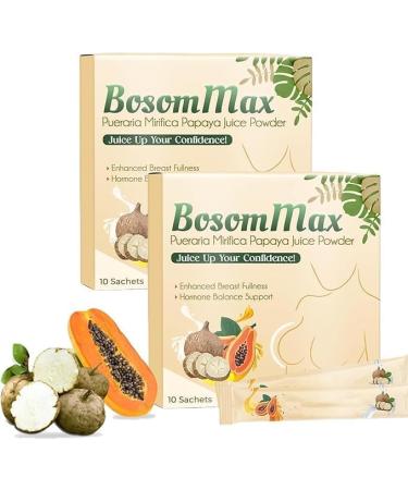 | Most Gifts | 1/2/3 Box Organic Papaya Kudzu Root Powder for Women | Drinks with Papaya Extract Bust Lifting Tea | Herbal Tea Concentrate for Women | 100% Natural Everyday Chest Care Tea (2BOX M) 2box 1 g (Pack of 1)