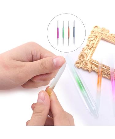 Glass Cuticle Pusher Professional Manicure Stick Nail Cuticle Remover Tools Orange Brushes - Buy Online on GoSupps.com