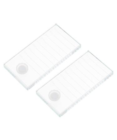 2 Pi ces Palette Verre Pour Extensions De Cils Support De Cils Plateau Professionnel 10x5cm Comme Montr