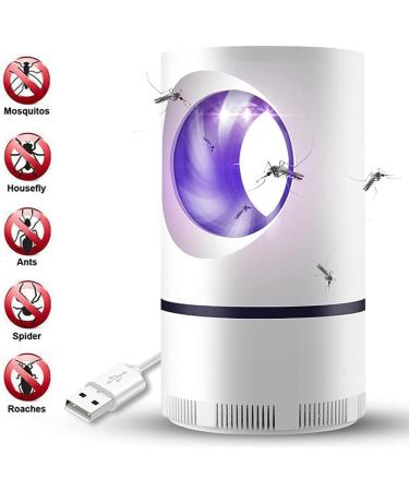Advanced Mosquito Exterminator Suction Fan No Zapper Child Safe With USB Power Supply Silent Mosquito And Flies Killer Trap For Indoor And Outdoor Waterproof (2 white) - Buy Online on GoSupps.com