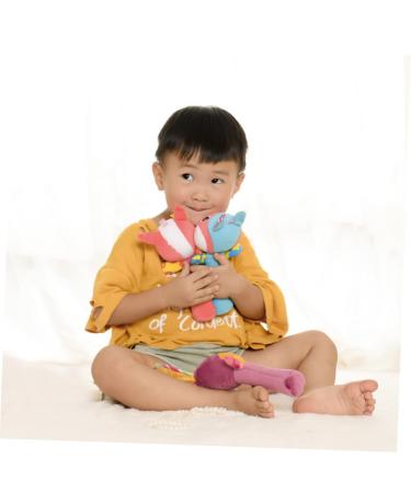 Abaodam 3-in-1 Plush Toy for Toddlers | Cuddly Hand Rattle & Baby Doll Toy | International Shipping Available - Buy Online on GoSupps.com