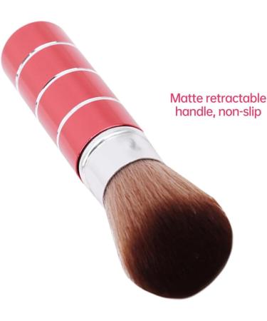 makeup brush Retractable Powder Brush Travel Nail Dust Brush Portable Face Blush Brush with Cover Red - Buy Online on GoSupps.com