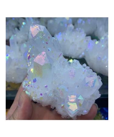 Natural Crystal Cluster Plated White Crystal Cluster Reiki Stone Crystal Tip House Decorative Specimens Crude Mine 1pc