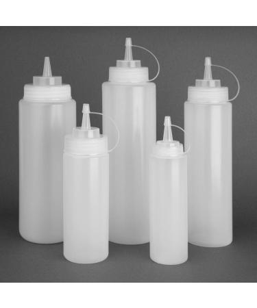 12oz Squeeze Bottle -Wide Mouth Clear Ideal for Sauce Ketchup Mustard Mayonnaise Oil Vinegar Salad Dressing (Pack of 2) 12oz (Pack of 2) Clear - Buy Online on GoSupps.com