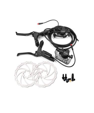 Bibike Tektro eBike Hydraulic Disc Brake Electric Induction Control System with 2Pcs 160/180mm Rotor Left-Front & Right-Rear 180mm